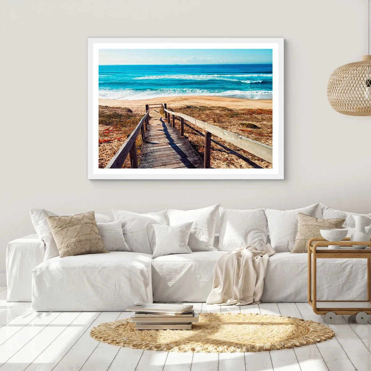 Poster în ramă albă - Aleargă! - 100x70 cm