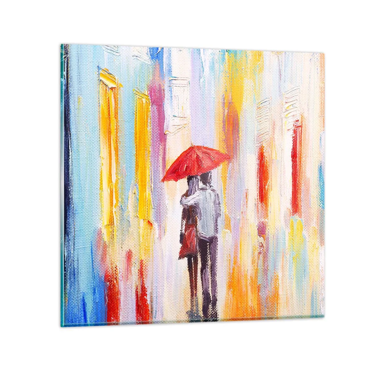 Tablou pe sticlă - Să plouă în continuare - 30x30 cm