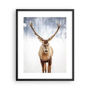 Poster în ramă neagră - Direct din ceața de zăpadă - 40x50 cm