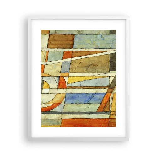 Poster în ramă albă - Cubismul în construcție - 40x50 cm