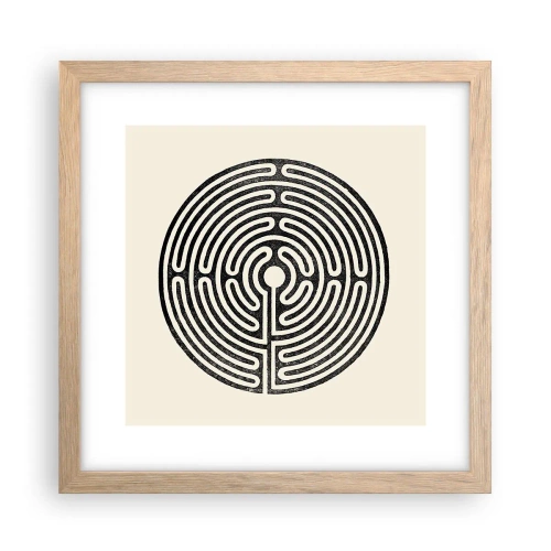 Poster în ramă de stejar deschis - Ordine secretă - 30x30 cm