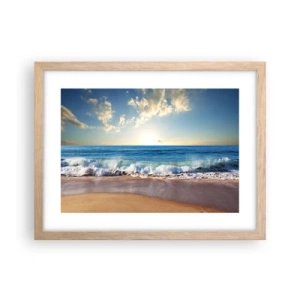 Poster în ramă de stejar deschis - Mișcare și liniște în același timp - 40x30 cm