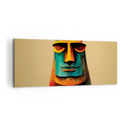 Tablou pe pânză - Statuie, dar simpatică - 100x40 cm