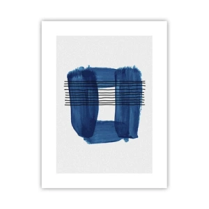 Poster - Compoziție albastru-negru - 30x40 cm