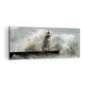 Tablou pe pânză - Mânia oceanului - 100x40 cm