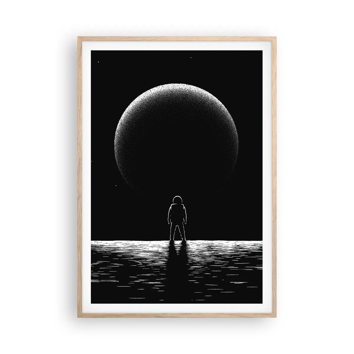 Poster în ramă de stejar deschis - Față în față - 70x100 cm