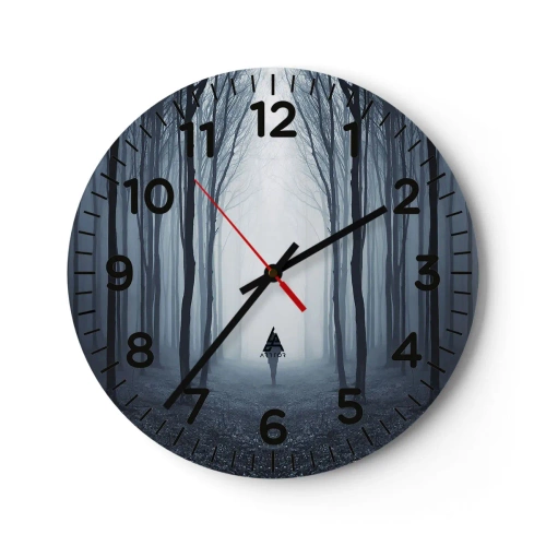 Ceas de perete - Ceas pe sticlă - Și totul este simplu și clar - 40x40 cm