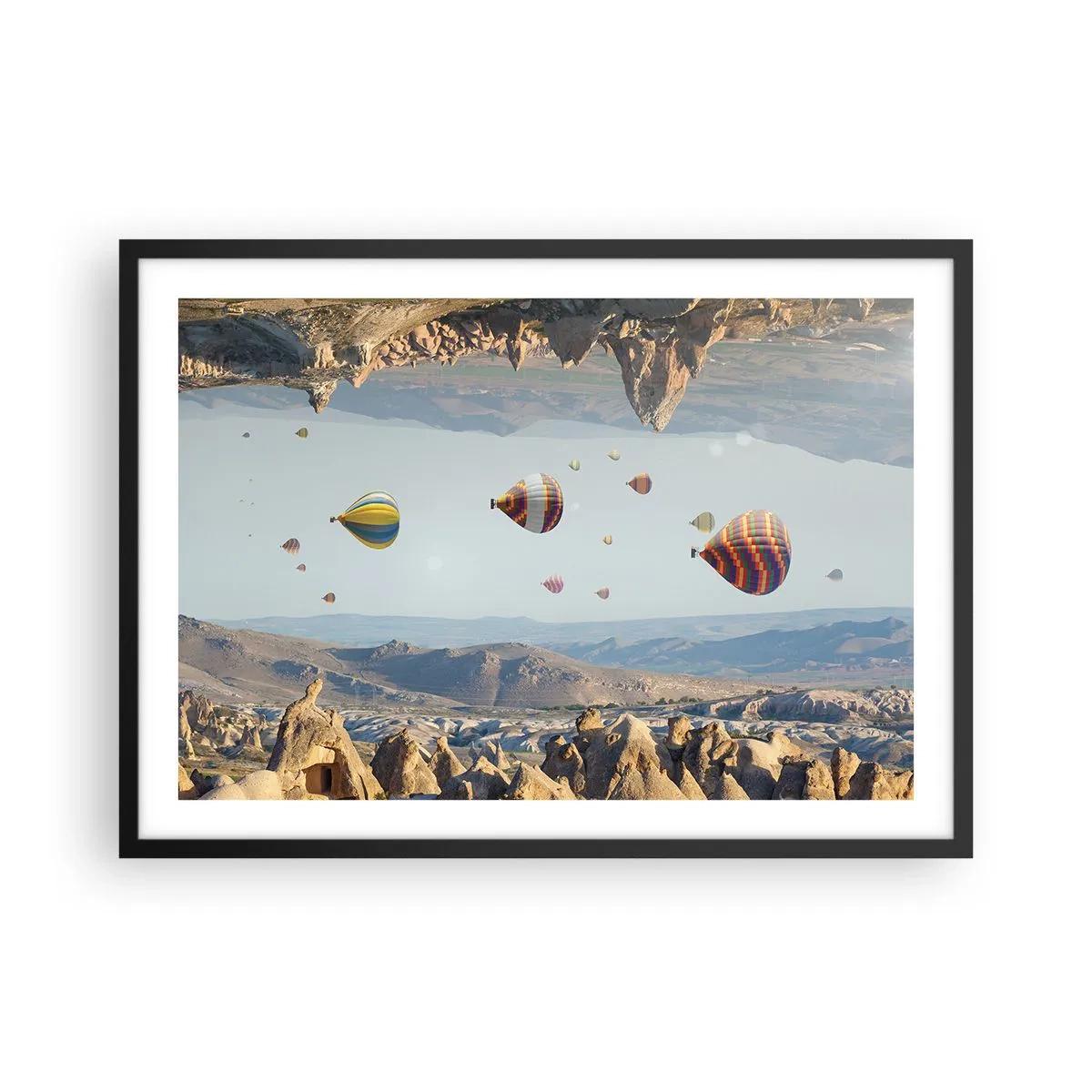 Poster în ramă neagră - Orice este posibil aici - 70x50 cm