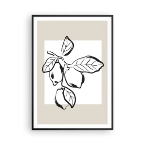 Poster în ramă neagră - Unde se coace lămâia... - 70x100 cm