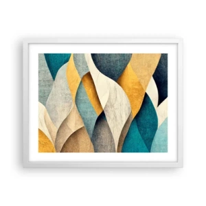 Poster în ramă albă - Ritm și ondulare - 50x40 cm