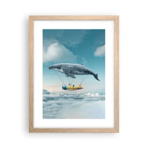 Poster în ramă de stejar deschis - De ce nu? - 30x40 cm