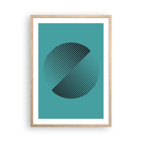 Poster în ramă de stejar deschis - Cercul - o variație geometrică - 50x70 cm