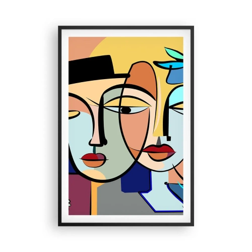Poster în ramă neagră - Întâlnire cu Picasso - 61x91 cm