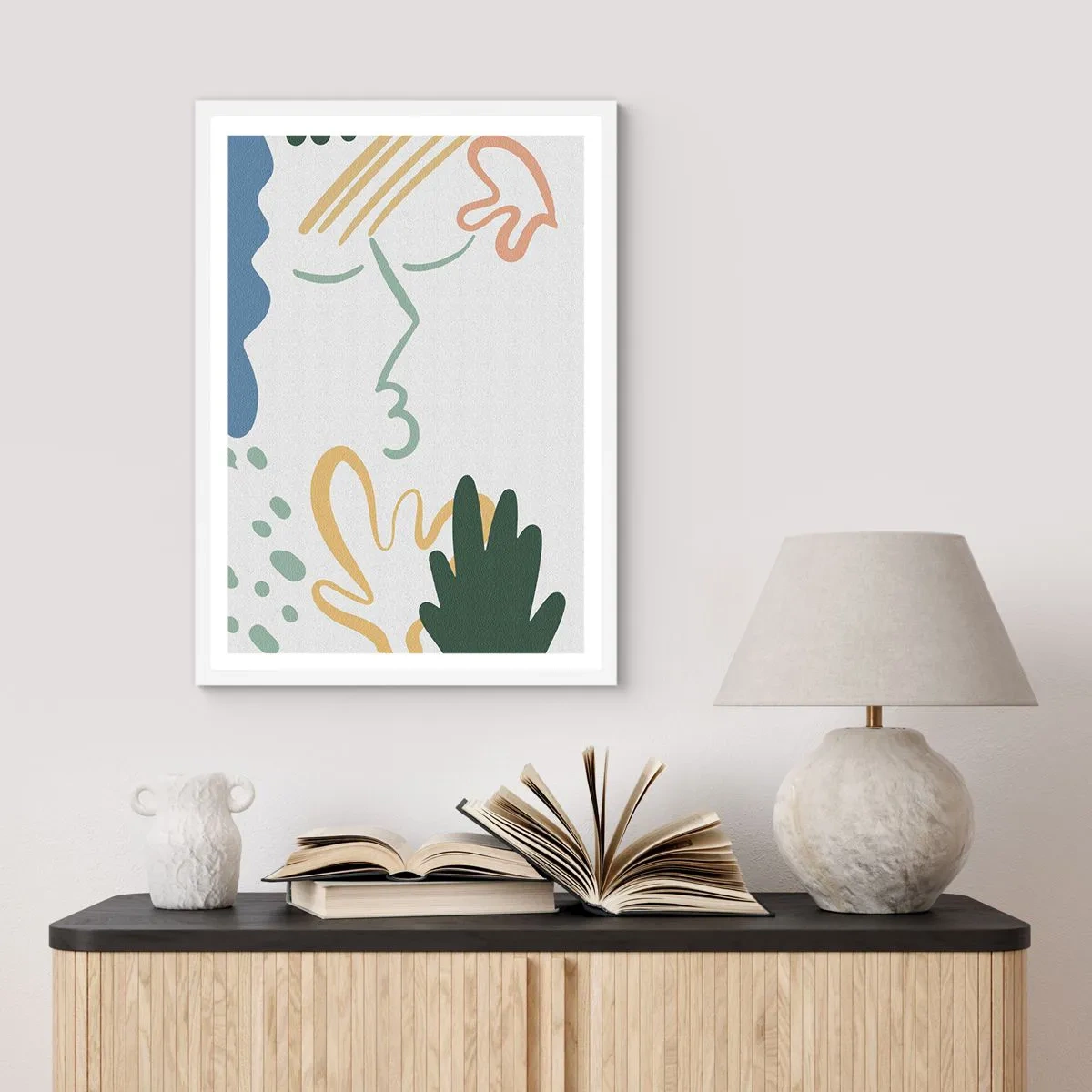 Poster în ramă albă - Sărut de flori - 30x40 cm