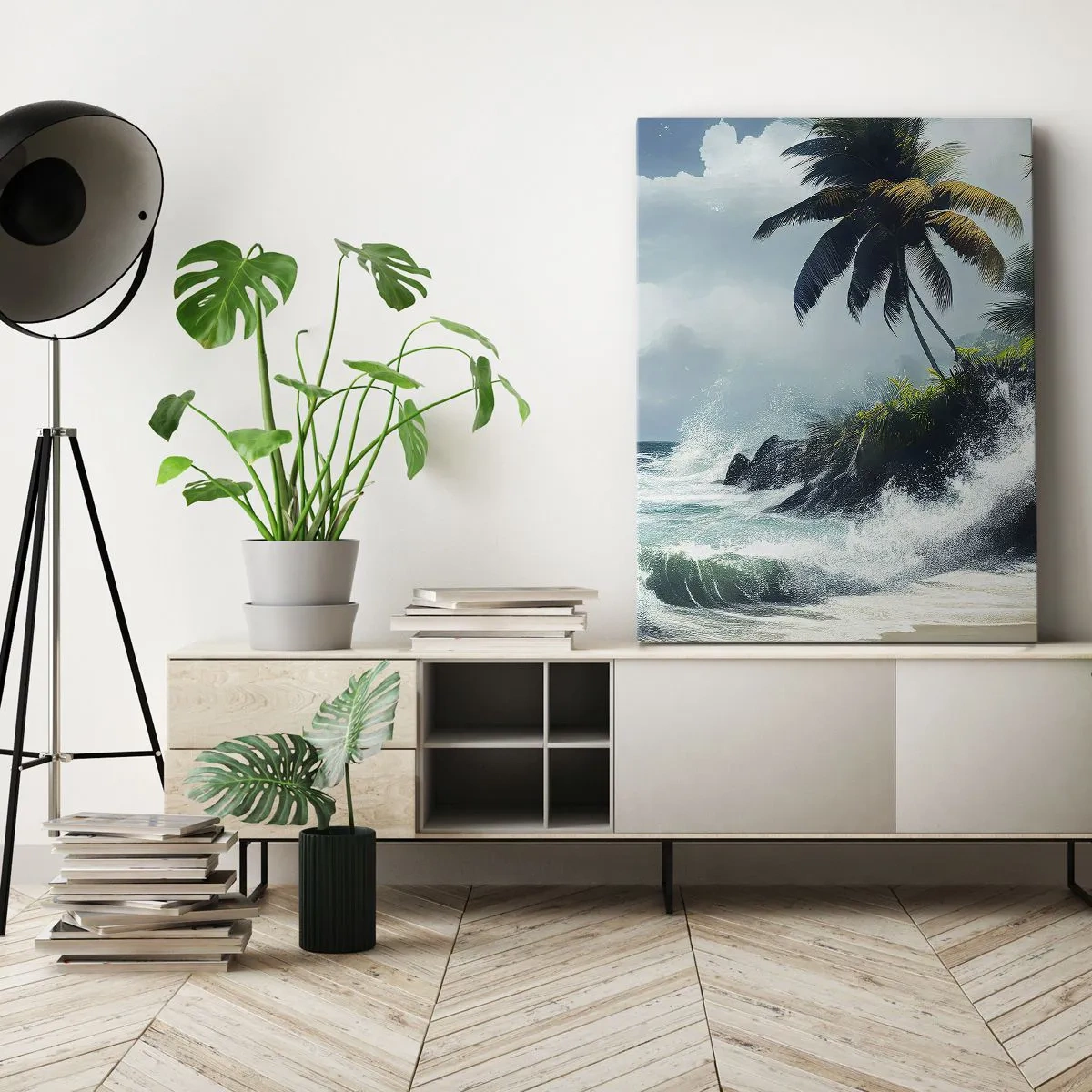 Tablou pe pânză - Pe un țărm tropical - 45x80 cm