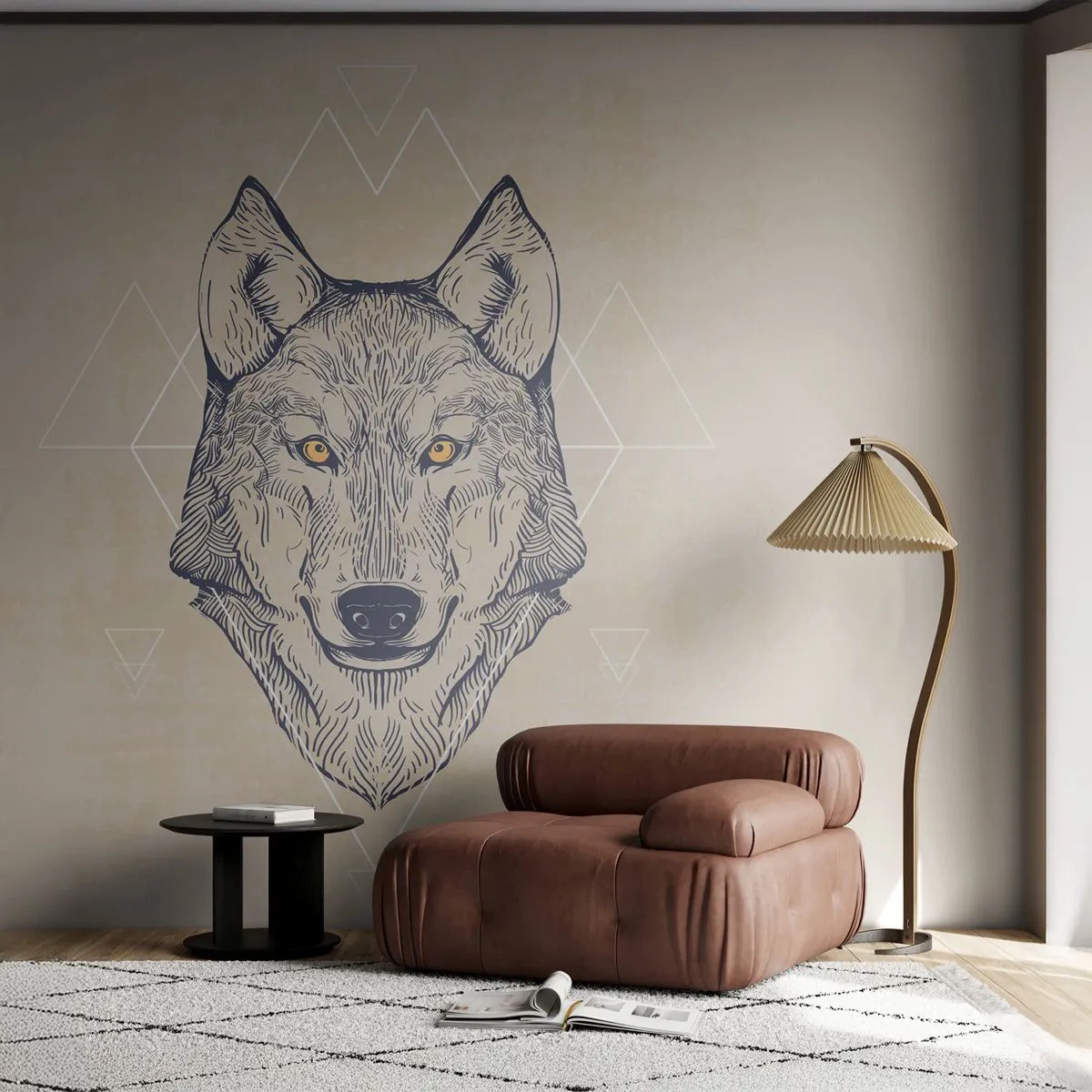 Tapet Autoadeziv Deluxe Sticker - Un alfa cu o privire pătrunzătoare - Animale, Câine, Huskii - 250x175 cm