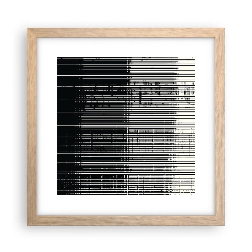 Poster în ramă de stejar deschis - Valuri și vibrații - 30x30 cm