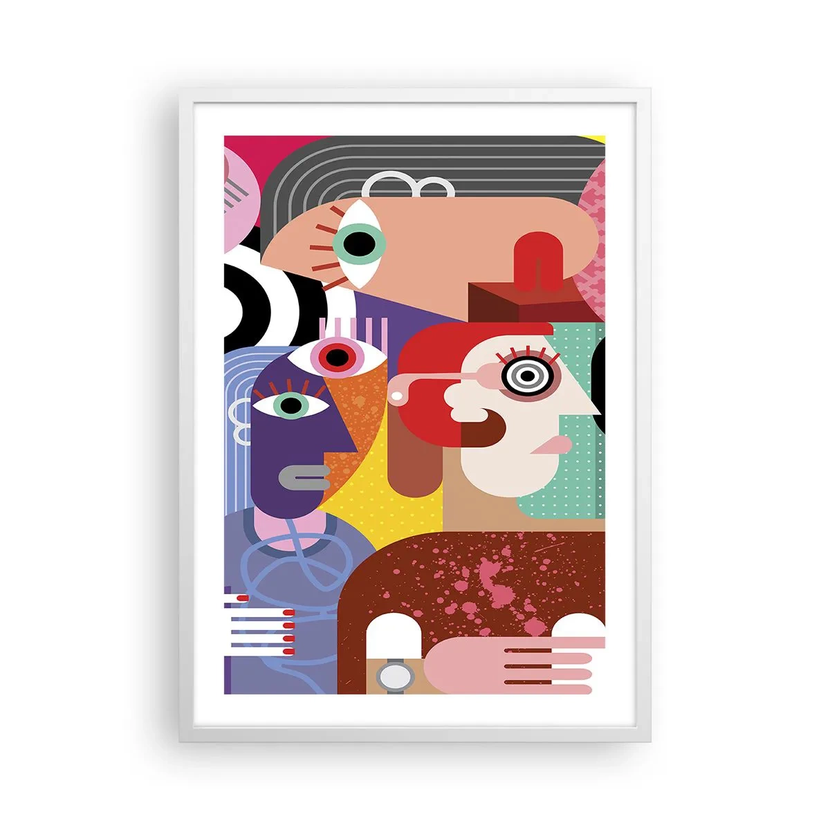 Poster în ramă albă - Am venit de la domnul Picasso - 50x70 cm