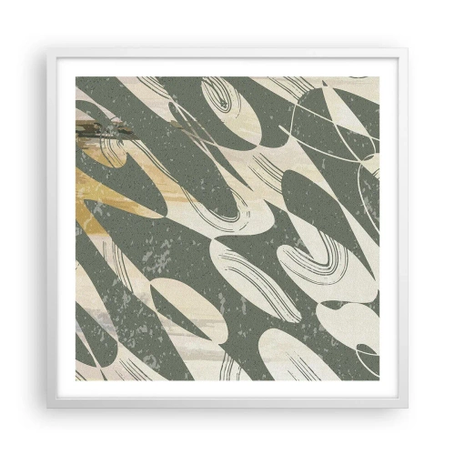 Poster în ramă albă - Abstracție ritmică - 60x60 cm