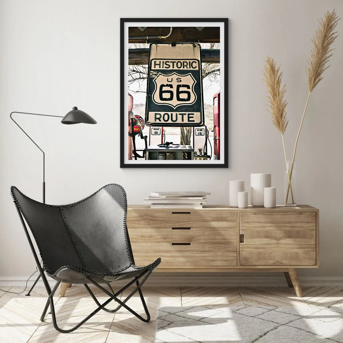 Poster în ramă neagră - O călătorie americană retro - 40x50 cm