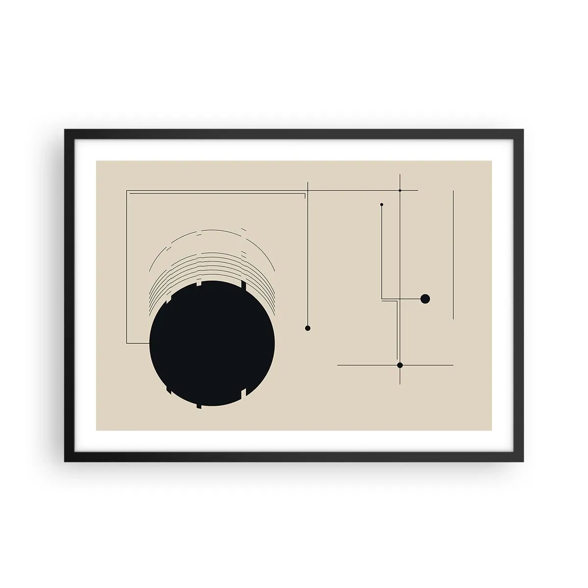 Poster în ramă neagră - Compoziție flexibilă și dinamică - 70x50 cm