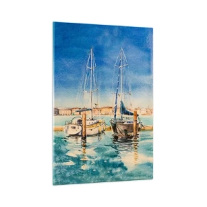 Tablou pe sticlă - Laguna însorită - 70x100 cm