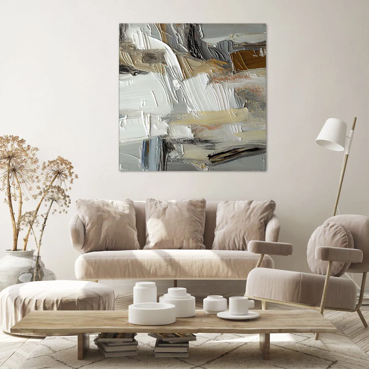 Tablou pe pânză - Stratificare colorată - 60x60 cm