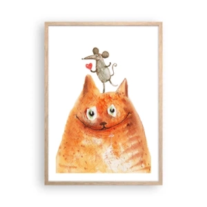 Poster în ramă de stejar deschis - Paradoxurile iubirii - 50x70 cm