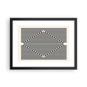 Poster în ramă neagră - Iluzie geometrică - 40x30 cm