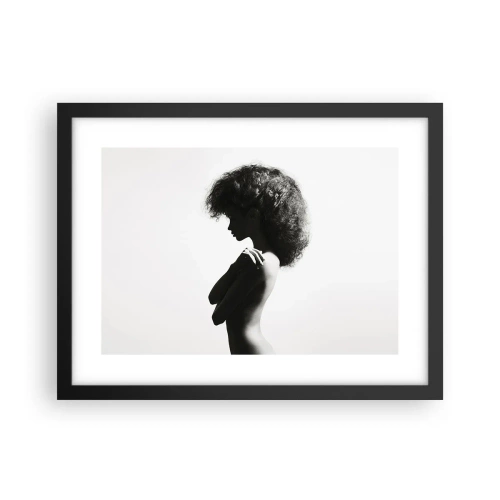 Poster în ramă neagră - Ca o floare pe o tulpină subțire - 40x30 cm
