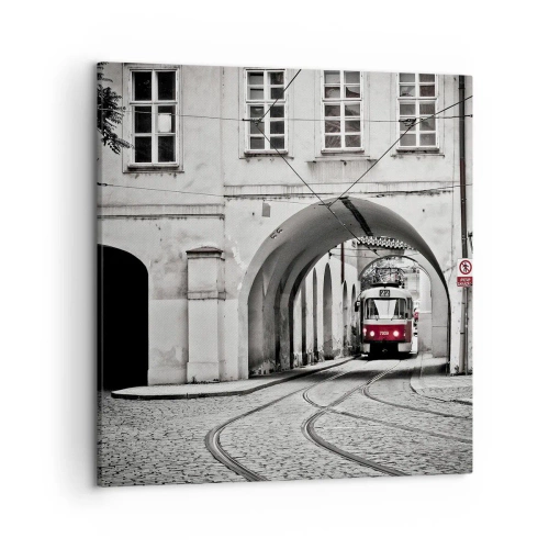 Tablou pe pânză - Printr-un labirint urban - 50x50 cm