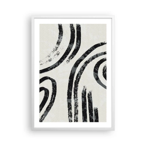 Poster în ramă albă - Pe jumătate oprit - 50x70 cm