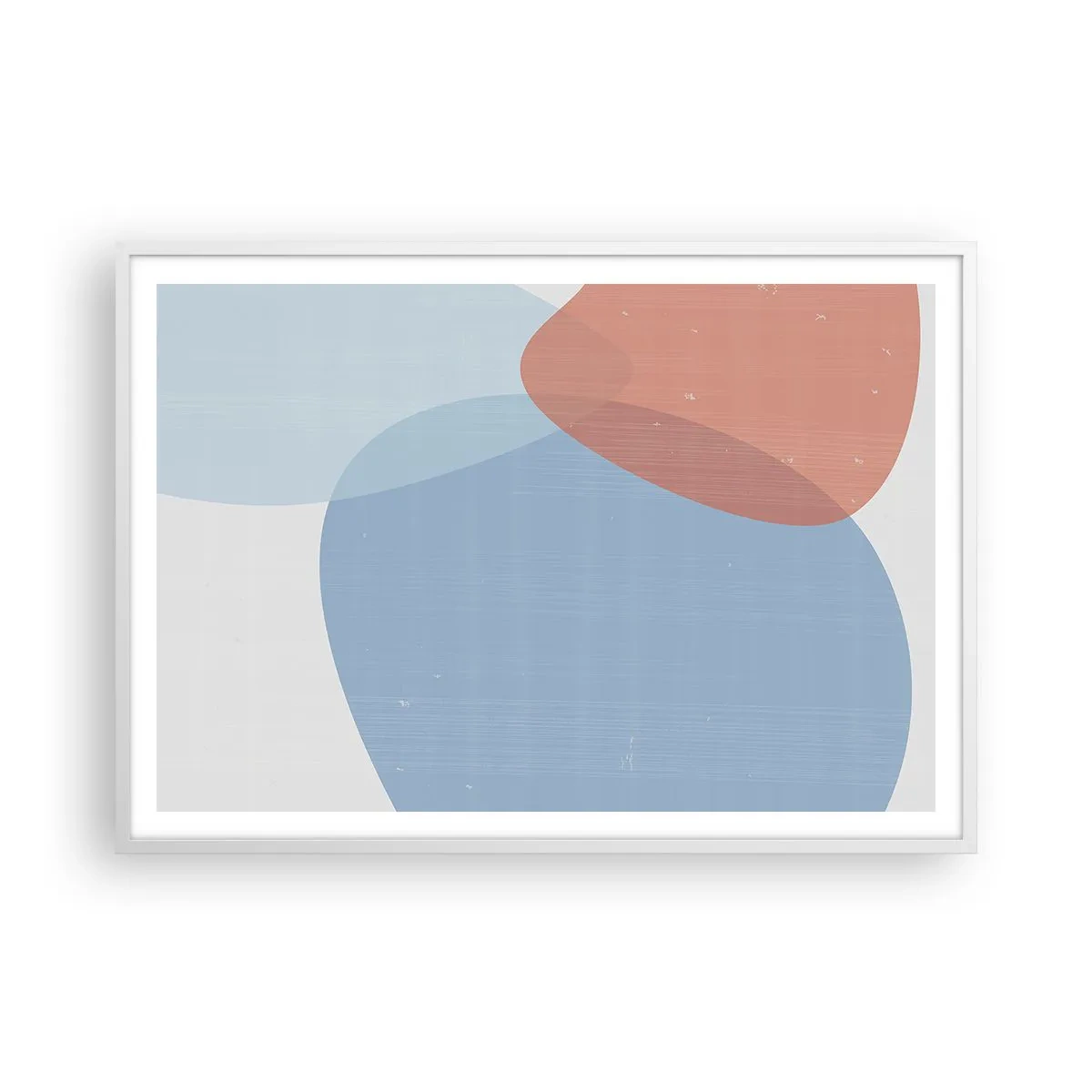 Poster în ramă albă - Relații pastelate - 100x70 cm