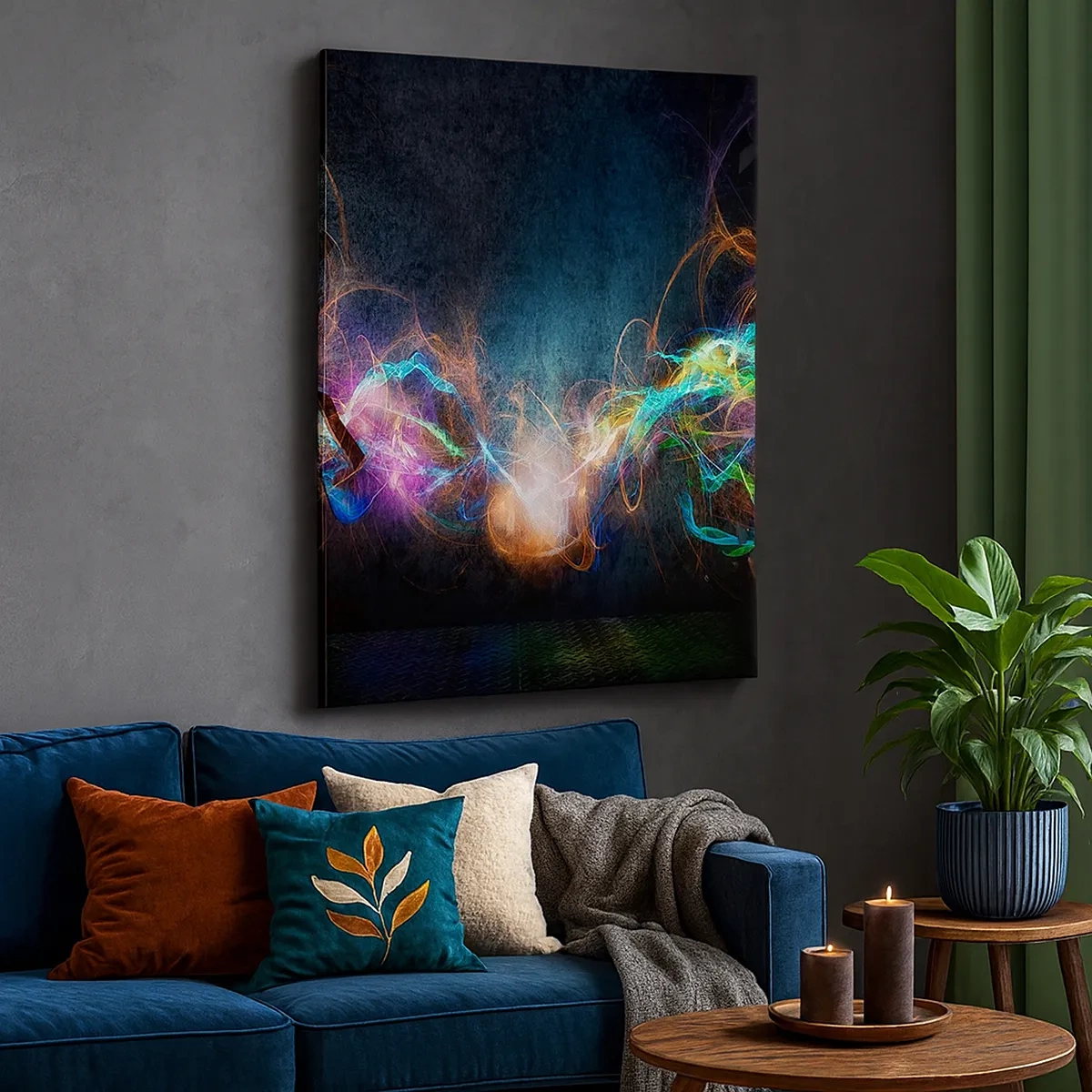 Tablou pe pânză - Cu bucurie împotriva întunericului - 50x70 cm