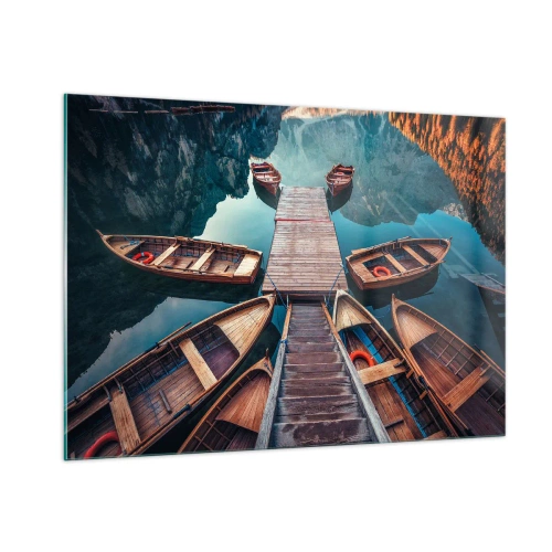 Tablou pe sticlă - Așteptând în port - 100x70 cm