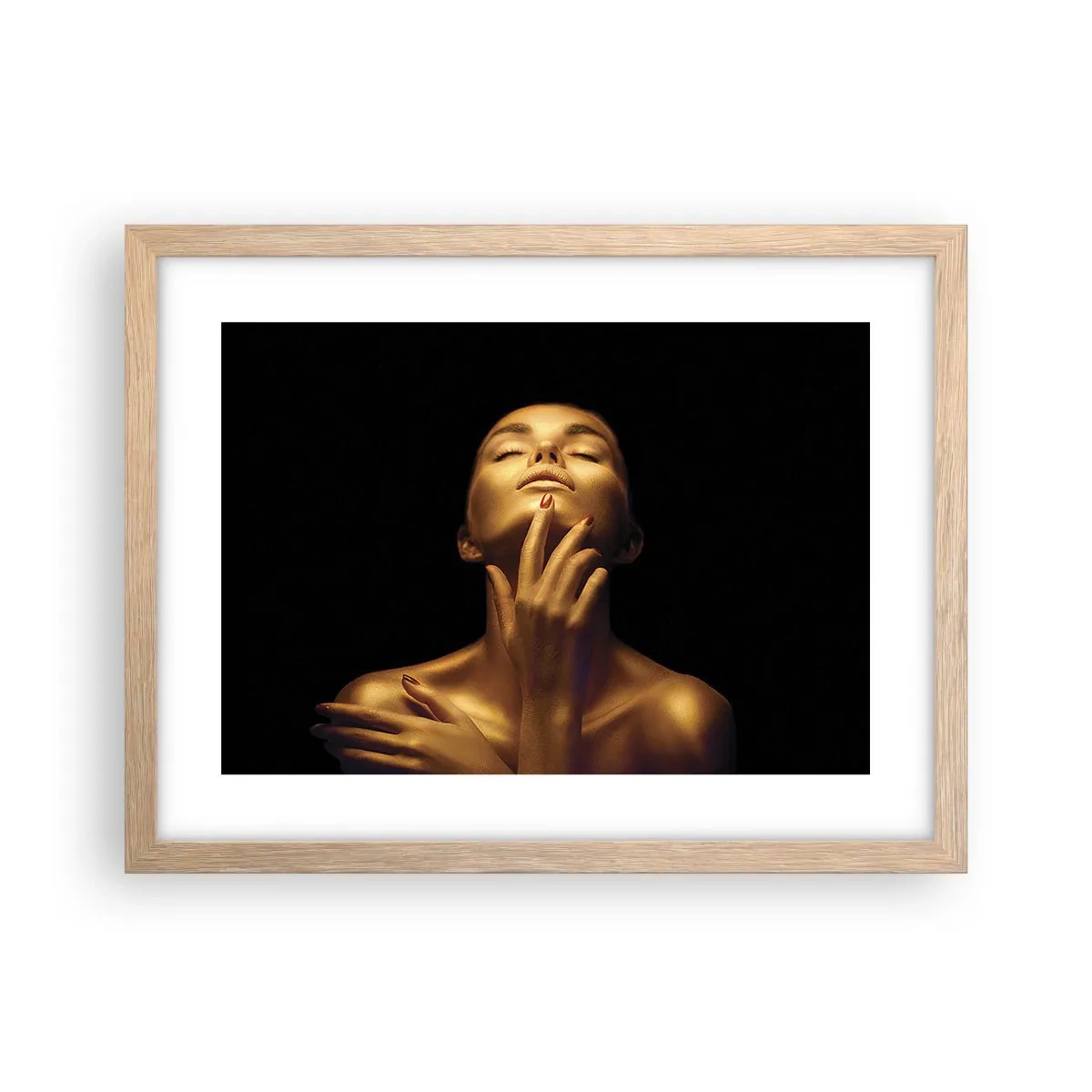 Poster în ramă de stejar deschis - Ca mătasea aurie - 40x30 cm
