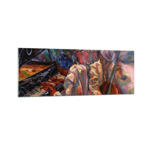 Tablou pe sticlă - Într-un ritm - 140x50 cm