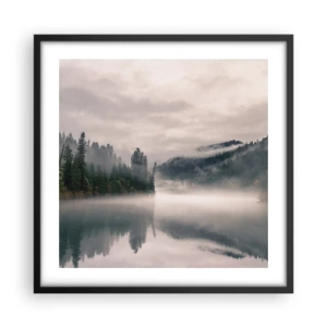 Poster în ramă neagră - În reverie, în ceață - 50x50 cm