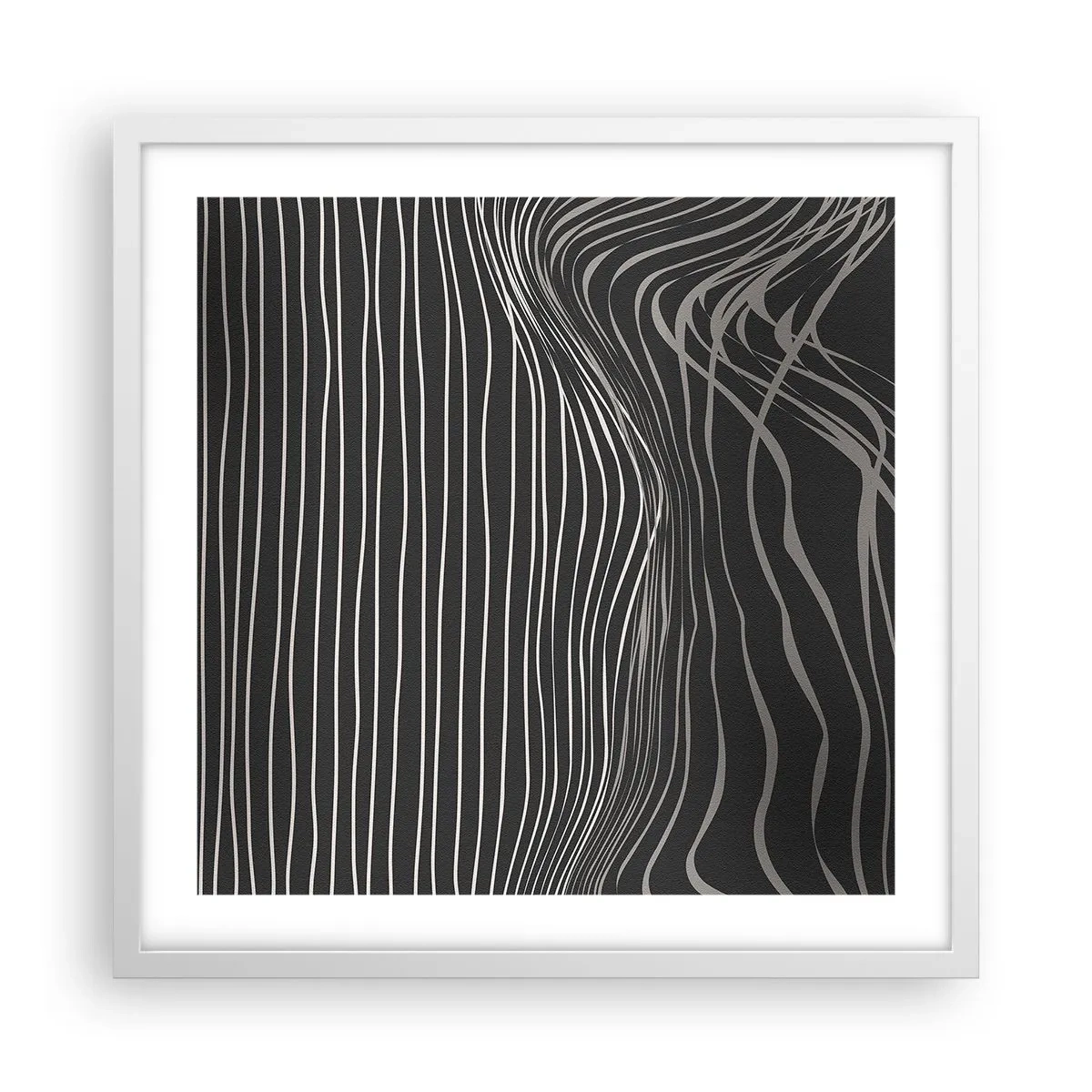 Poster în ramă albă - Ritm și accent - 50x50 cm