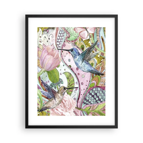 Poster în ramă neagră - Încurcat în viță de vie - 40x50 cm