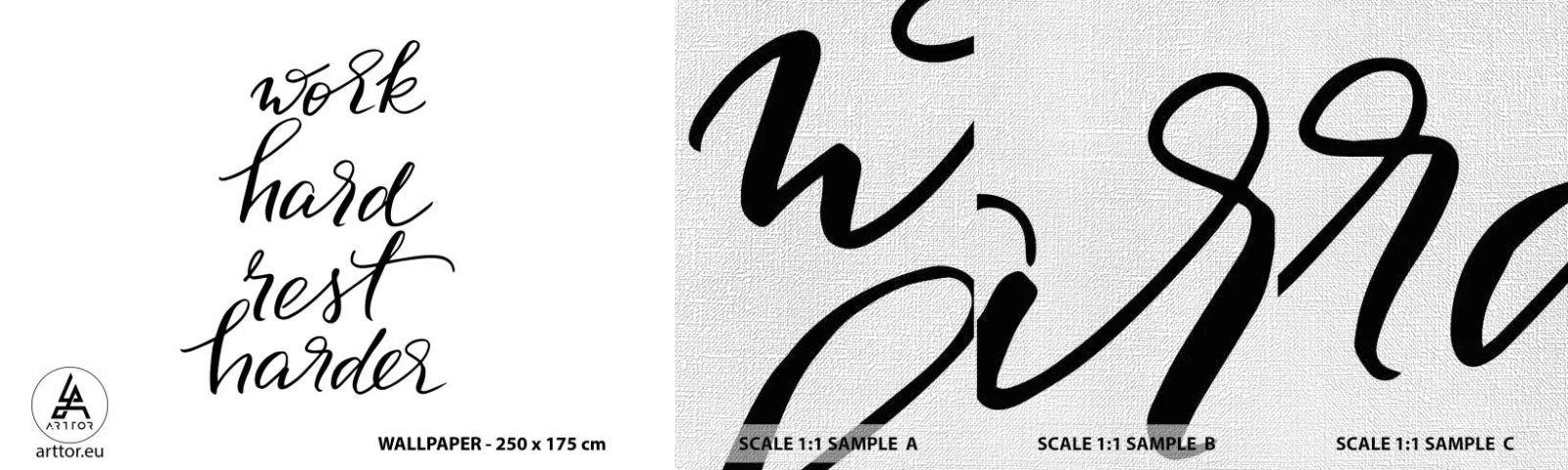 Mostră tapet Premium Canvas - Echilibrul vieții - Tipografie, Afirmare, Maxim - 100x30 cm