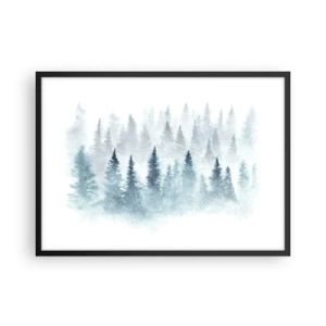 Poster în ramă neagră - Înfășurate în ceață - 70x50 cm
