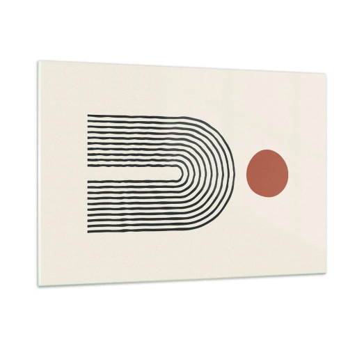 Tablou pe sticlă - Magnetismul formelor și al culorilor - 120x80 cm