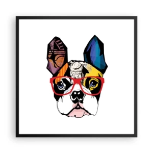 Poster în ramă neagră - Intelectualist - 60x60 cm