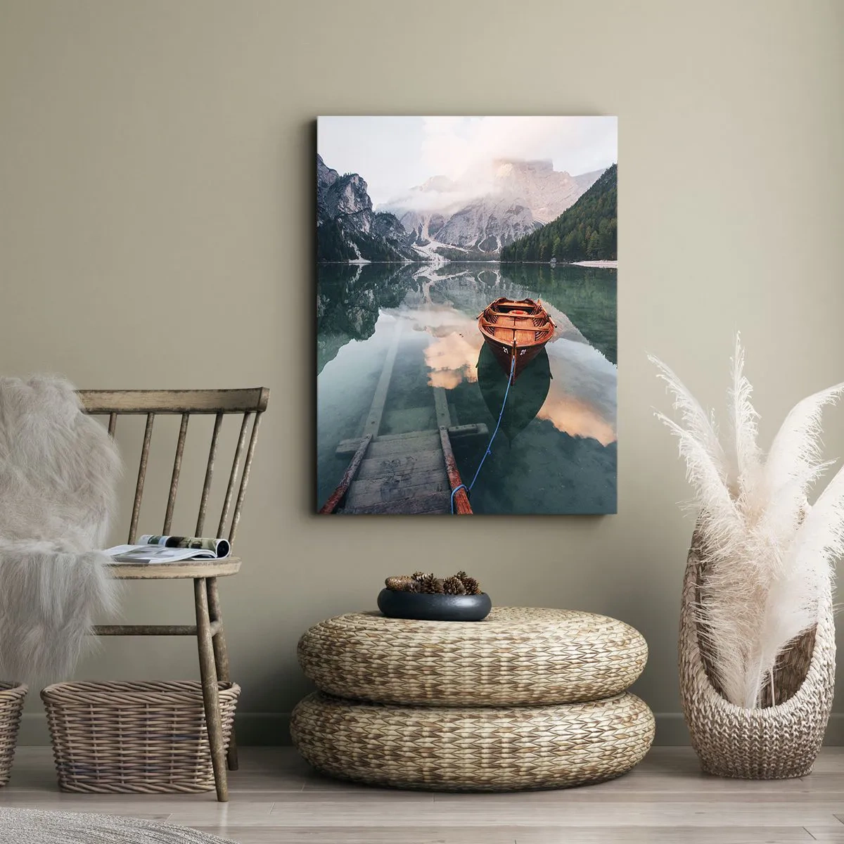 Tablou pe pânză Canvas - Somnul liniștit al munților - 70x100 cm