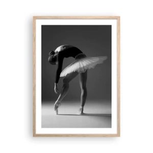 Poster în ramă de stejar deschis - Bella balerina - 50x70 cm