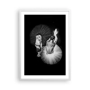 Poster în ramă albă - Yin și yang - echilibrul perfect - 50x70 cm