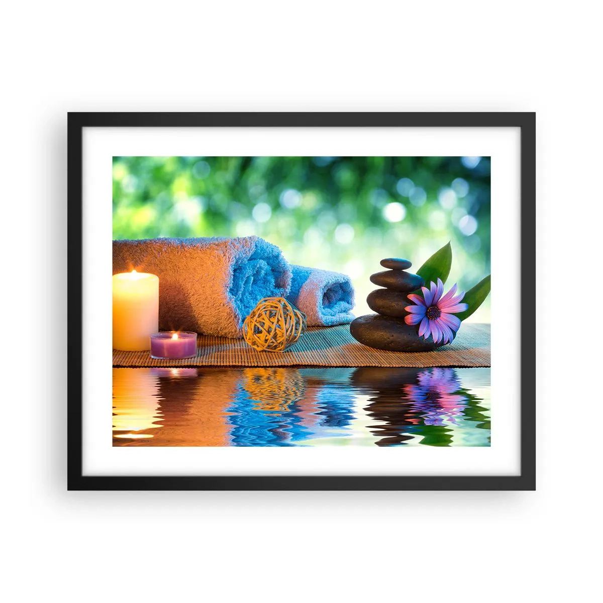 Poster în ramă neagră - Timp pentru corp - 50x40 cm