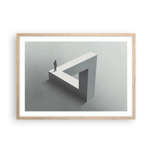 Poster în ramă de stejar deschis - Și totuși este posibil - 70x50 cm