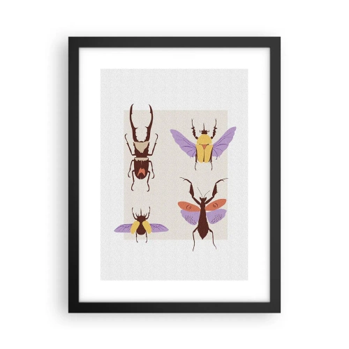 Poster în ramă neagră - Lumea insectelor - 30x40 cm